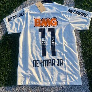 Santos 2011 Neymar Jr #11 Retro Style Jersey White